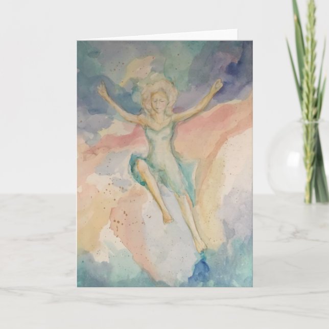 Cartão Leap of Faith Fine Art Blank Greeting Card (Frente)