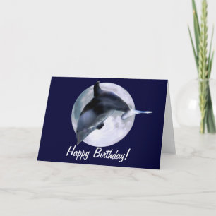 Cartão LEAPING DOLPHIN Fantasy Birthday Card Series