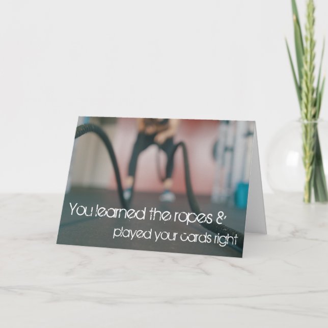 Cartão Learned The Ropes, Congratulations on Promotion (Frente)