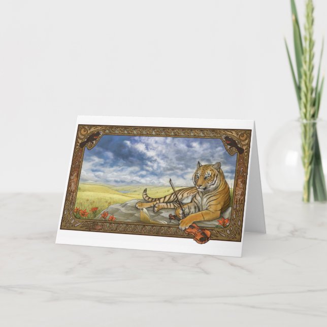 Cartão Learning to Play Greeting Card (Frente)