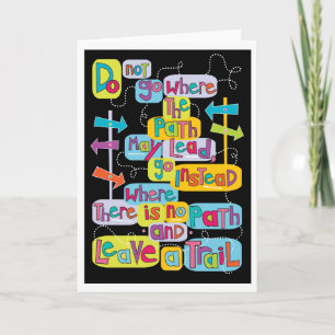 Cartão Leave Your Own Trail Inspirational Greeting Card