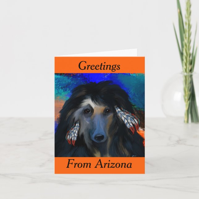 Cartão Lebre afgano branco   (Frente)