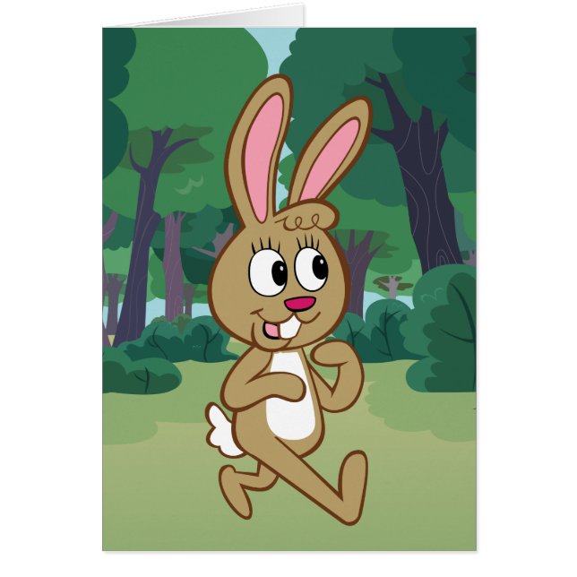 Cartão Lebre do rick | Becky da guarda florestal (Frente)