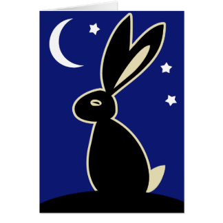 Cartão Lebre no crepúsculo