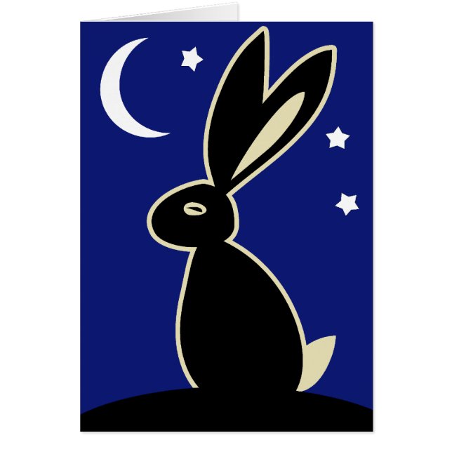 Cartão Lebre no crepúsculo (Frente)