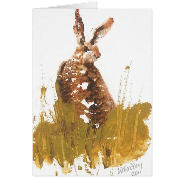 Cartão lebre selvagem (Frente)