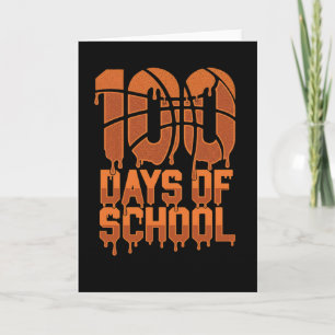 Cartão Legal 100 Dias Escola Amante de Basquete Sala de A