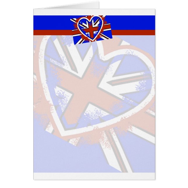 Cartão Legal British Flag Heart Design (Frente)