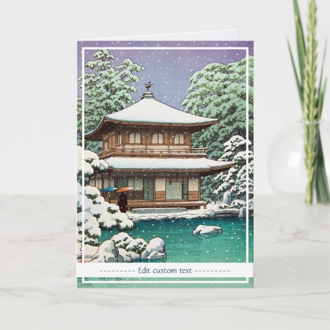 Cartão Legal cena de inverno do japonês Hasui Kawase orie (Frente)
