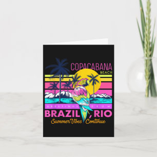 Cartão Legal Copacabana Beach Brasil Rio Summer Vibes Gra