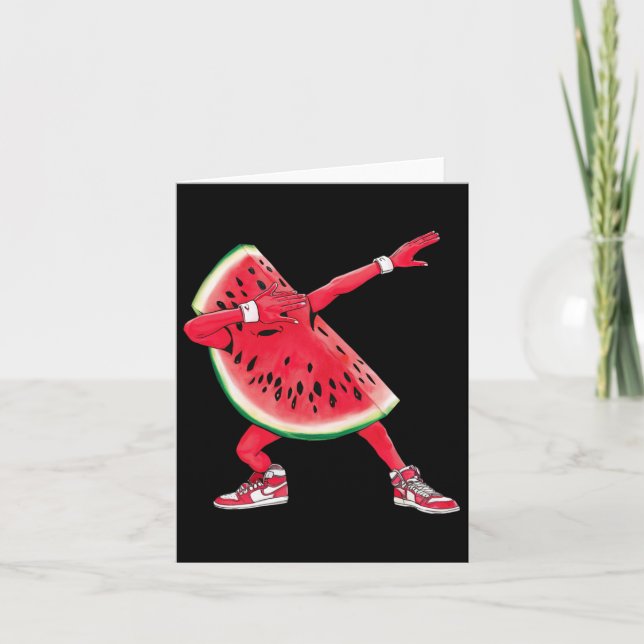 Cartão Legal Dabbing Watermelon - Tomada de dança de Frut (Frente)