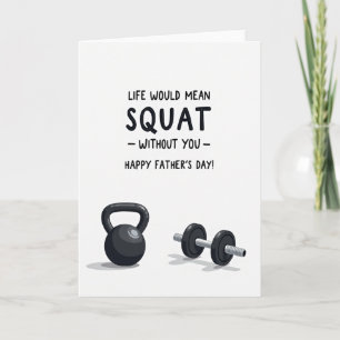 Cartão Legal de Dia dos Pais com Kettlebell