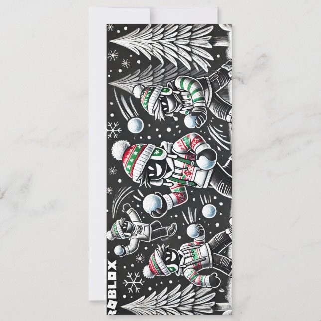 Cartão Legal de Natal para Meninos da Robloxo (Frente)