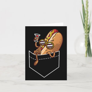 Cartão Legal Design De Cachorro Quente Para Homens Mulher