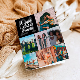 Cartão Legal e moderno sistema de colagem de fotos pretas