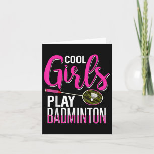 Cartão Legal garotas jogam Badminton