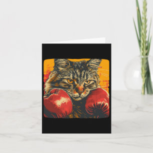 Cartão Legal Gato De Boxing Para Luvas E Amantes De Gatos