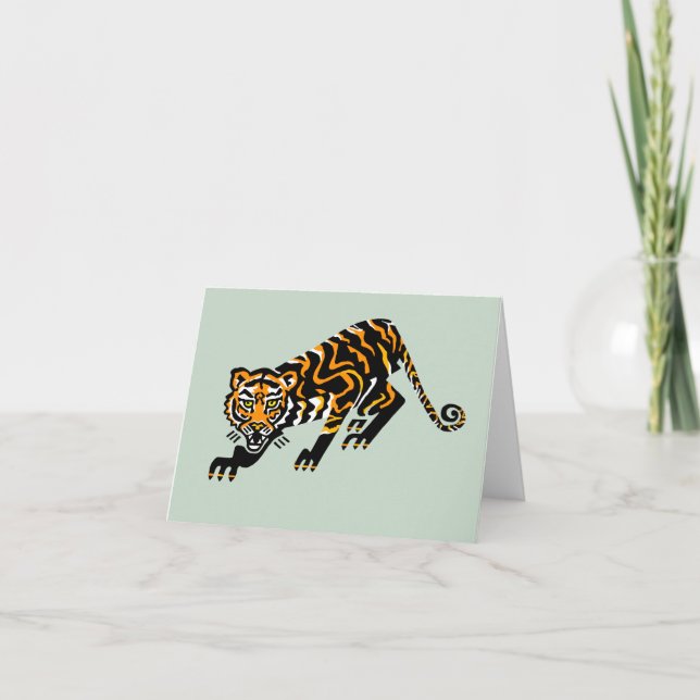 Cartão Legal gato selvagem - TIGER- Conservação - Naturez (Frente)