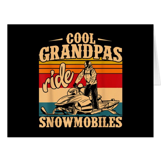 Cartão Legal Grandpas caminha Snowmobiles Snowmobile Snow (Frente horizontal)