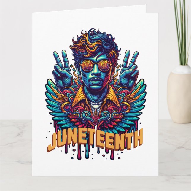 Cartão Legal Junta História Negra Mês Liberdade Anjo (Frente)