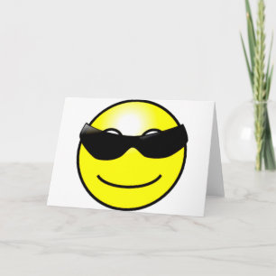 Cartão Legal Óculos escuros Amarelo