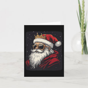 Cartão Legal Pai Natal Real Com Coroa Para Meninos