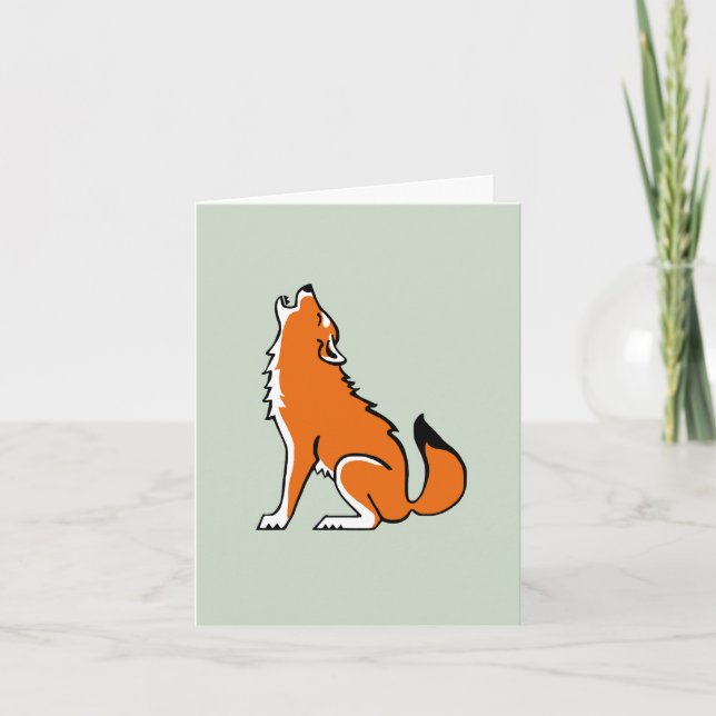 Cartão Legal Red WOLF - Vida selvagem - Natureza - Verde (Frente)