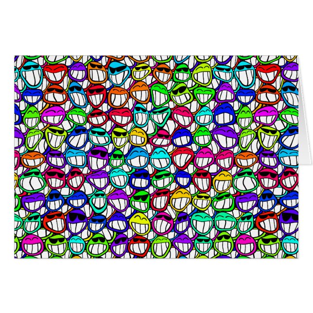 Cartão Legal Rostos Sorridentes (Frente Horizontal)