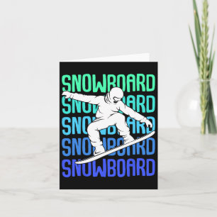 Cartão Legal Snowboarder Roupa e Ideias De Presente Snowb