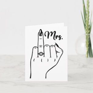 Cartão Legal Sra. Recem casados Esposa Finger Ring Br