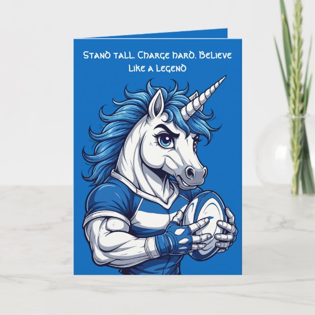 Cartão Legend of the Scrum Scotland’s Unicorn Charge (Frente)