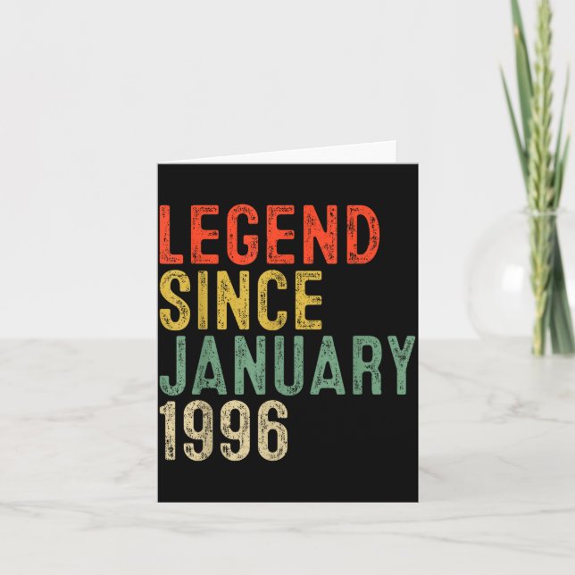 Cartão Legend Since January 1996 30th Birthday 30 Year Ol (Frente)
