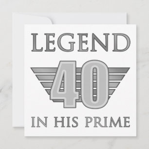 Cartão Legenda aniversário de 40 anos
