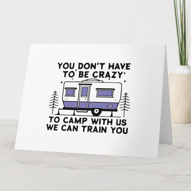 Cartão Legenda de acampamento desde sempre (Frente)