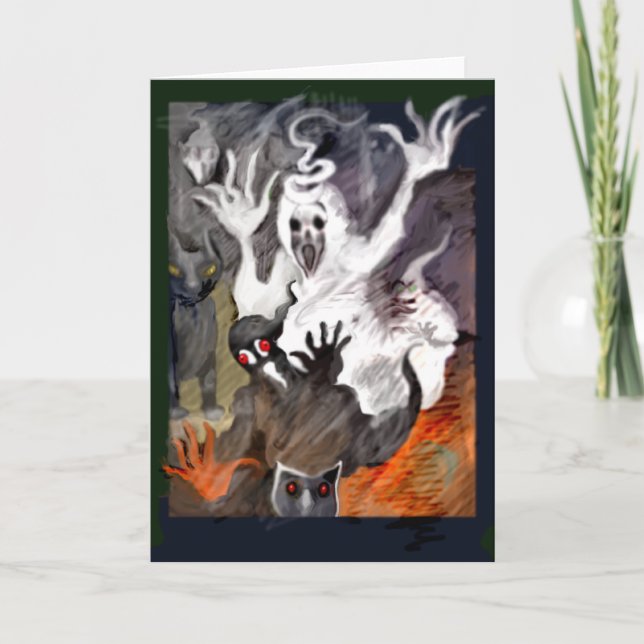 Cartão ** Legenda do Dia das Bruxas de Alejandro ** (Frente)