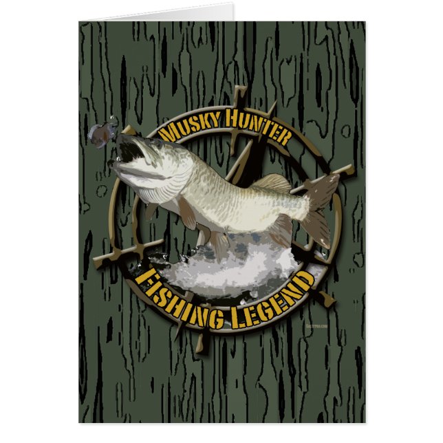 Cartão Legenda Musky do caçador (Frente)
