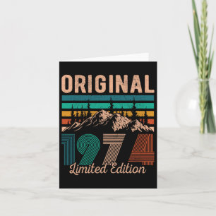 Cartão Legendário Desde 1974 Montanhas Aniversário de Cam