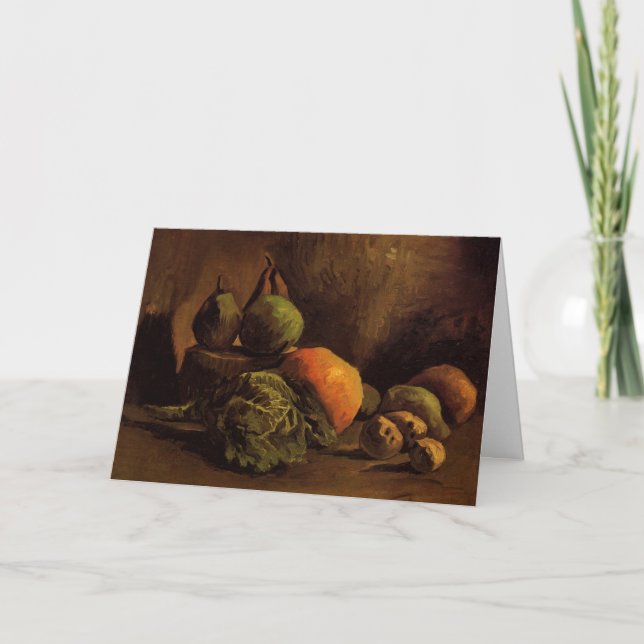 Cartão Legumes e Frutas de Vincent van Gogh (Frente)