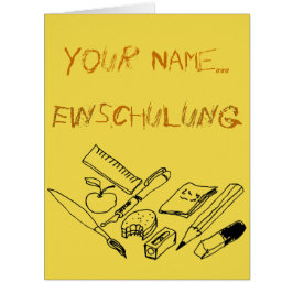 Cartão Lehrmittel auf Einladung zur Einschulung