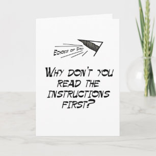 Cartão Leia as instruções