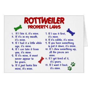 Cartão Leis 2 da propriedade de ROTTWEILER