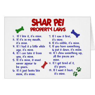 Cartão Leis 2 da propriedade de SHAR PEI