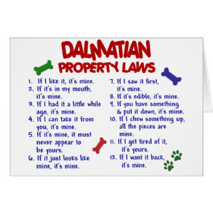 Cartão Leis DALMATIAN 2 da propriedade