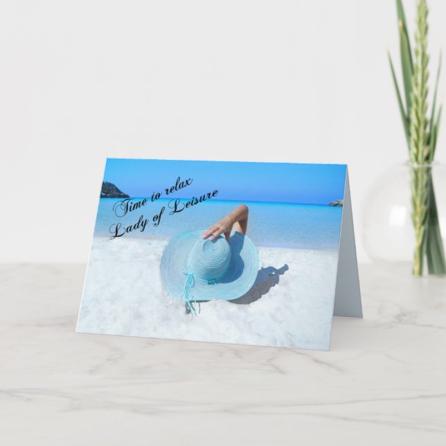 Cartão Leisure Lady Retirement - with Verse (Frente)