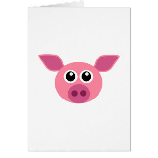 Cartão Leitão bonito do porco