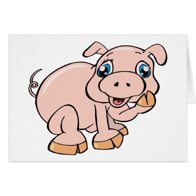 Cartão Leitão doce (Frente Horizontal)