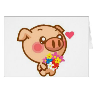 Cartão Leitão no amor