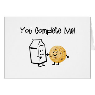 Cartão Leite e biscoitos