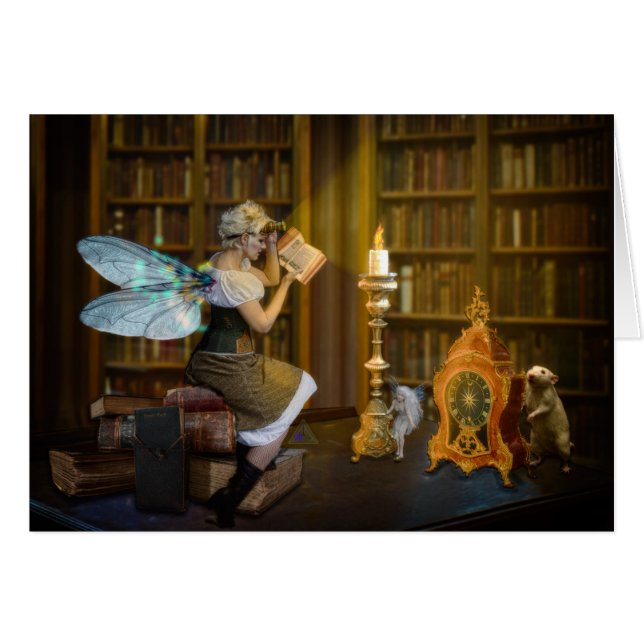 Cartão Leitores à luz de velas - Personalize-me! (Frente Horizontal)