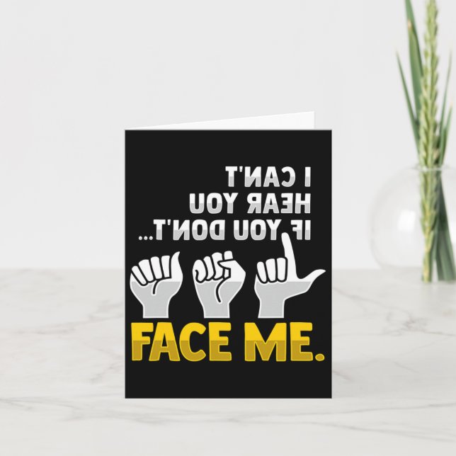 Cartão Leitura da linguagem gestual americana Deficiência (Frente)